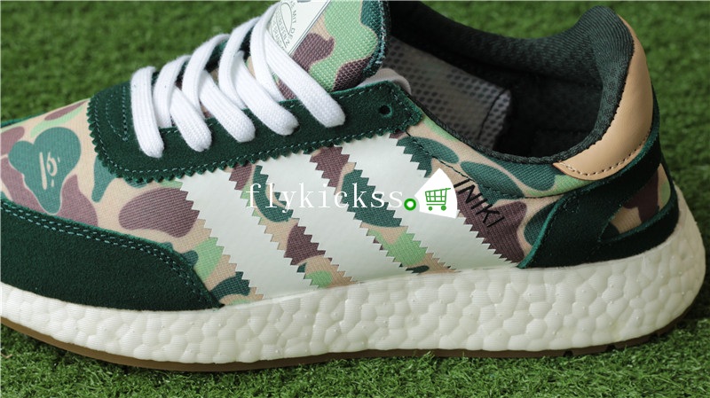 Adiddas Iniki Runner Boost Bape Camo Green